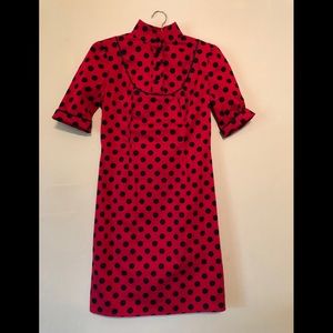 Vintage Red & Black Polka Dot Dress